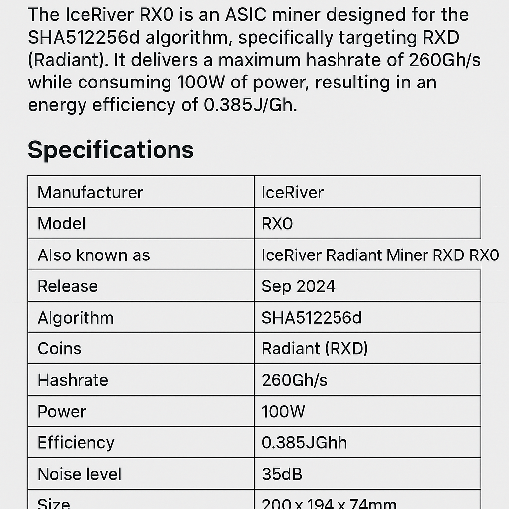 IceRiver RX0