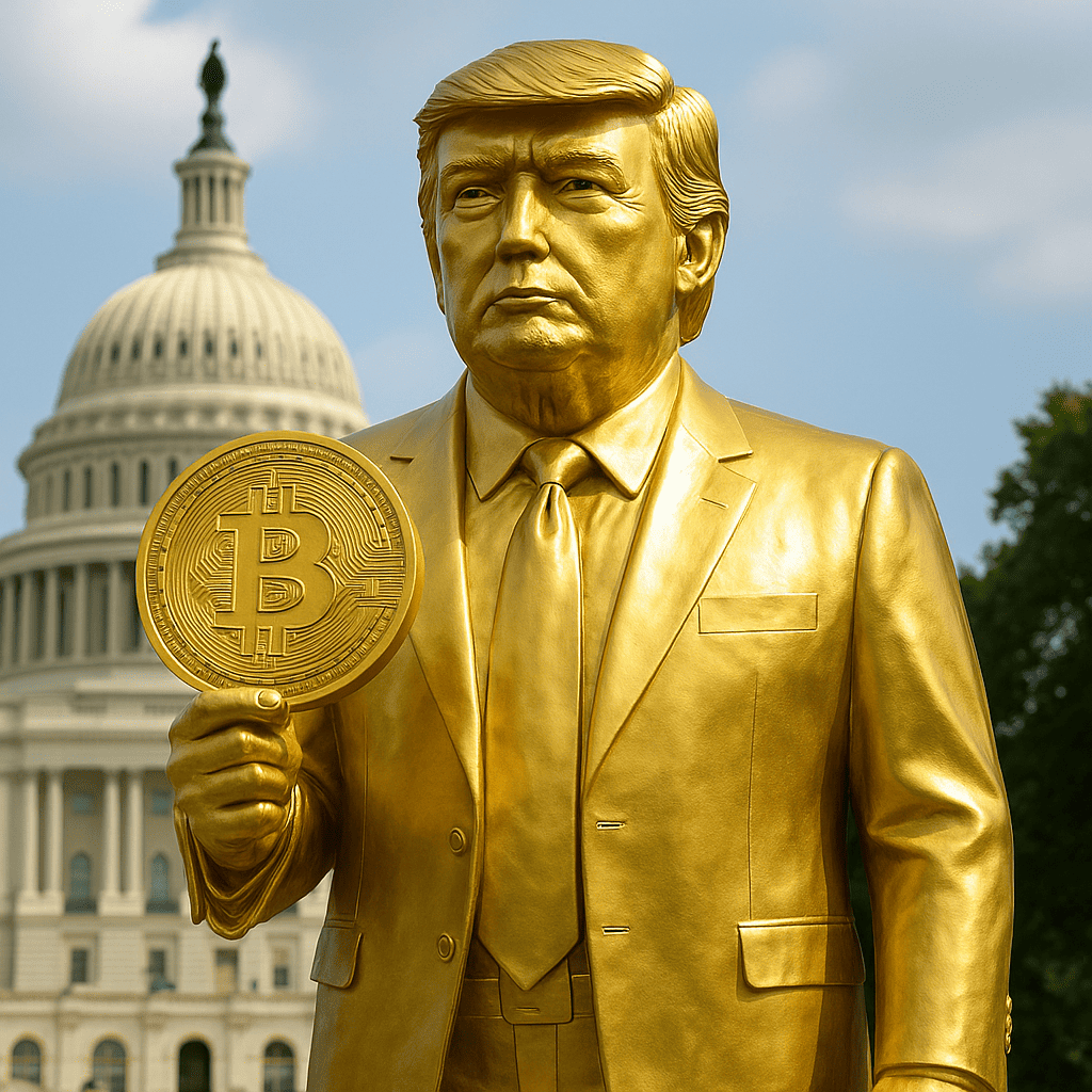 Statue, Bitcoin & Fed: A Symbolic Clash of Money, Power, and Modern Finance